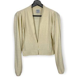 Vintage 80s West Coast Connection Nylon Blend Knit Cardigan Large